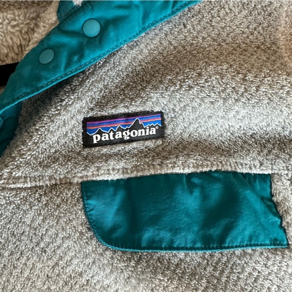 Patagonia Women's Fleece Re-Tool Snap-T Pullover size medium grey blue 25442 - Picture 8 of 10
